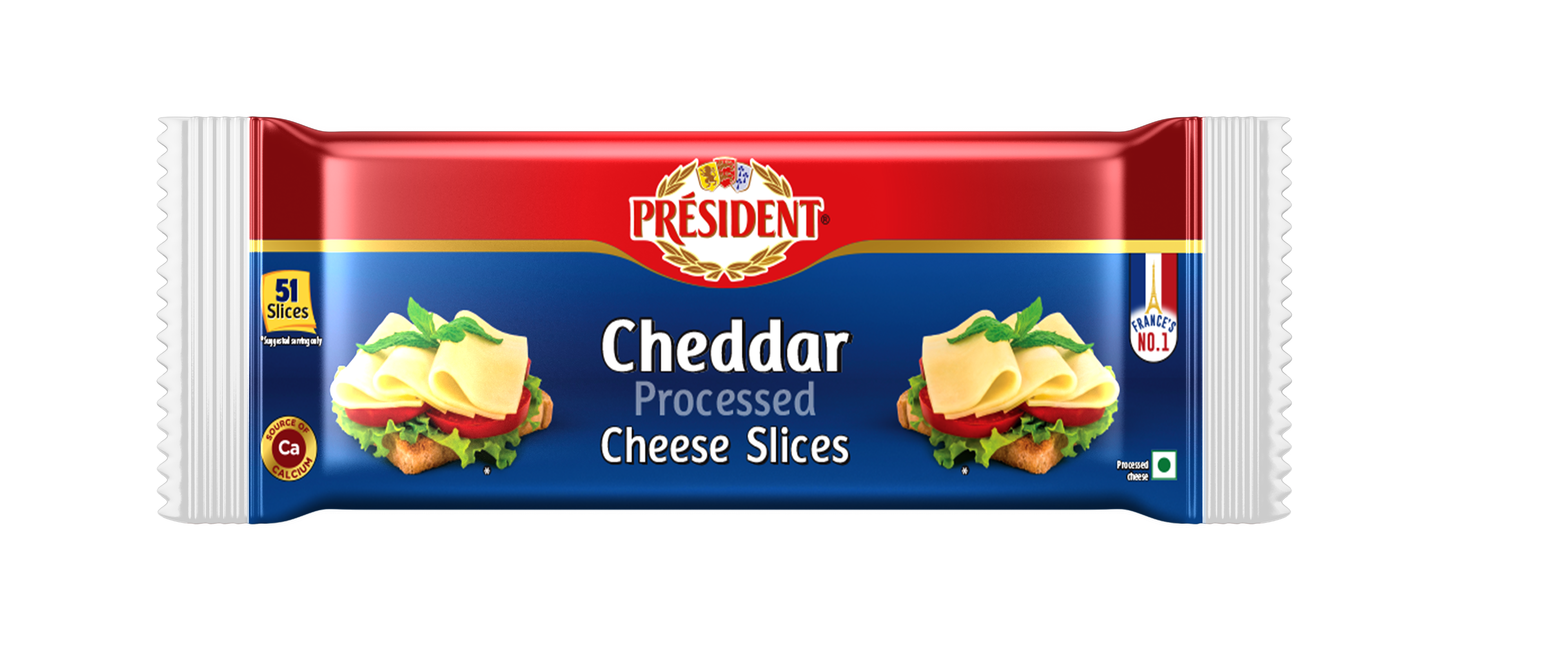 Président ® Cheddar Processed Cheese Slices